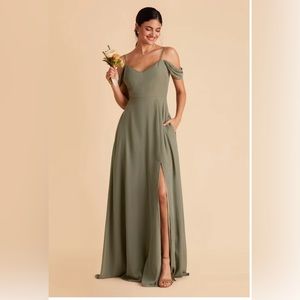 Birdy Grey Devin Dress with Slit (moss green)
